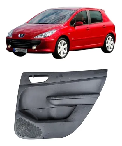 Forro Porta Traseira Esquerda Peugeot Hatch/sedan 307 01/12 Preto