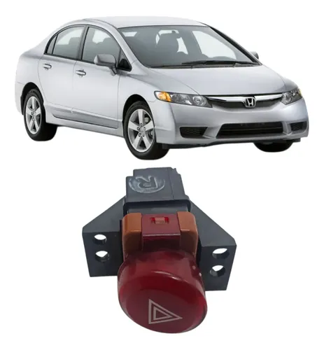 Botão Alerta Honda Civic 2007 A 2011 Original Preto