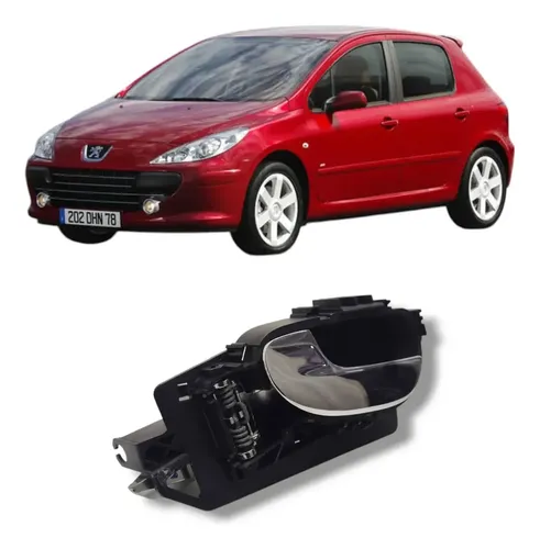 Maçaneta Int. Dianteira/traseira Esquerda Peugeot 307 01/12 Prateado Dianteira/traseira
