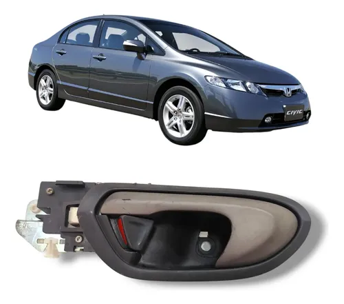 Maçaneta Interna Dianteira/traseira Esquerda Civic 2007/2011 Cinza Dianteira/traseira