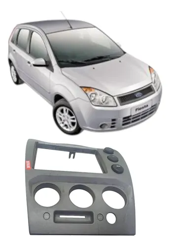 Moldura Acabamento Painel Ford Fiesta 2008 A 2012 Preto