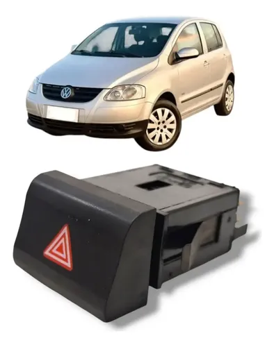 Botão Alertar Vw Volkswagen Fox 2004 2010 Original Preto