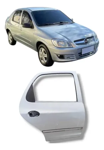 Porta Traseira Direita Celta Prisma 2007 2008 A 2016 Traseira Direita Prateado