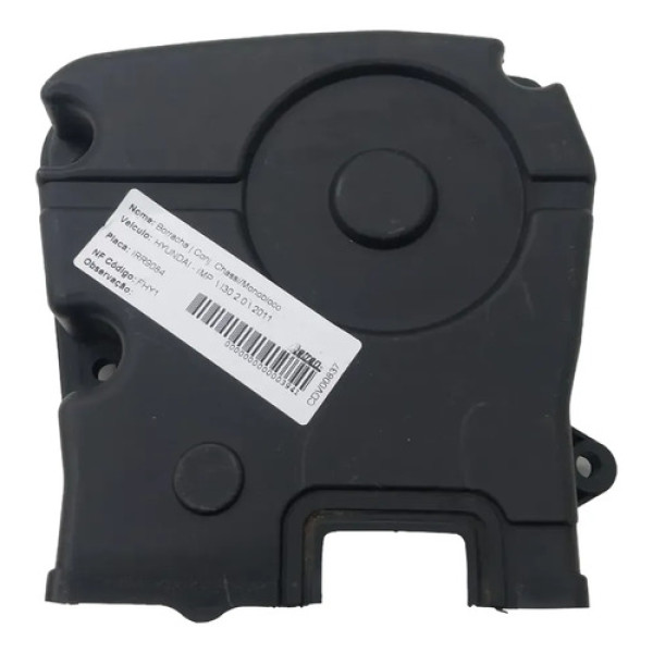 Capa Correia Dentada Motor Hyundai I30 2.0 2011 2012 Preto