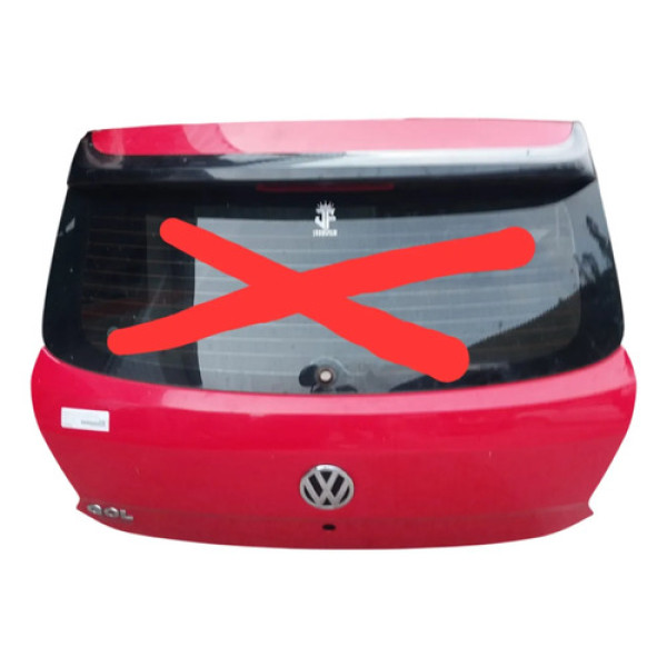 Tampa Traseira Original Vw Gol 1.0 G6 2014  Vermelha Vermelho