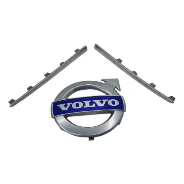 Emblemas Originais Grade Frontal Volvo Xc60 2.0 T5 2014 Prateado