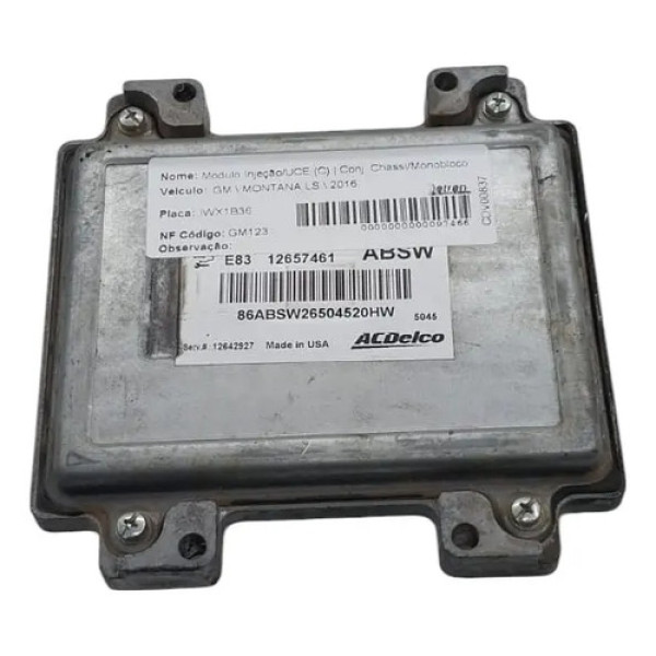 Modulo De Injeção Gm Montana Ls 1.4 Flex 2016  12657461