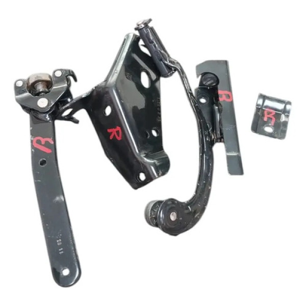 Kit Trilo Parcial Porta Lateral Direita Fiat Doblo 2013 Preto