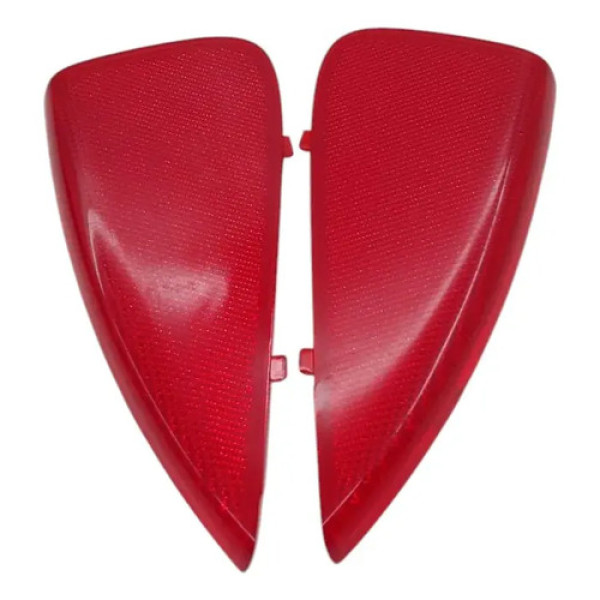 Par Refletores Porta Dianteira Hyundai Hb20 Hatch 2013 2019 Vermelho