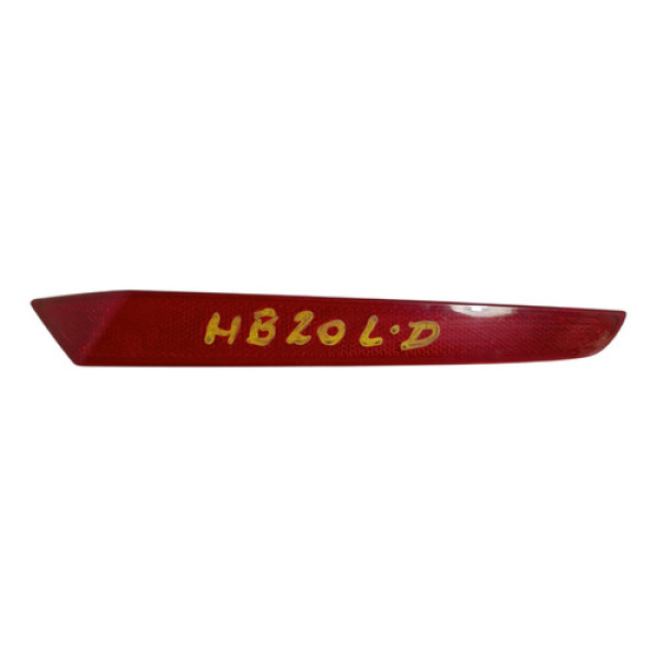 Lente Refletor Parachoque Traseiro Direito Hb20 Hatch 16/16 Vermelho