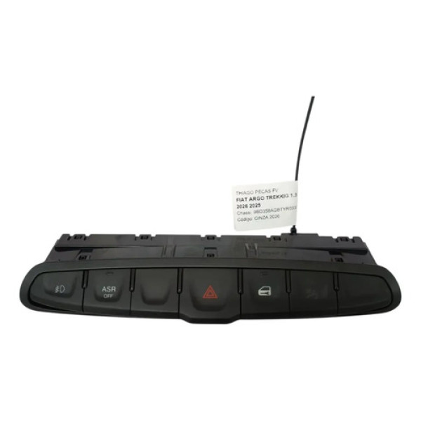 Botao Alerta Fiat Argo Cronos 2018 2019/.. Preto