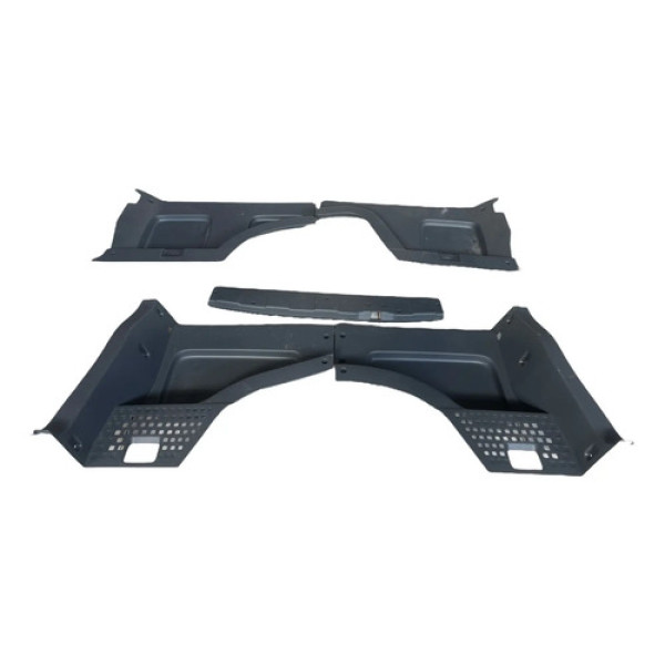  Kit Moldura Interior Baú Traseiro Fiorino 2014/2023 Preto