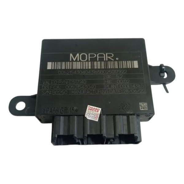 Modulo Sensor Estacionamento Fiat Pulse 2023  00521543040 Preto
