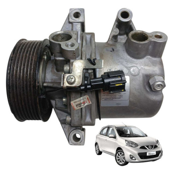 Compressor Ar Condicionado Nissan March 1.0 3cc Sv  2016