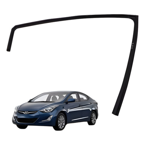 Canaleta Vidro Traseiro Direito Elantra 1.8 2012 2013 Preto