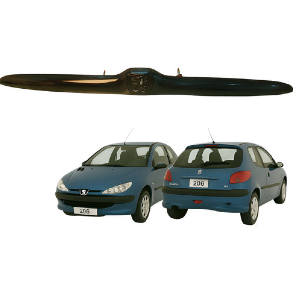 Friso Tampa Traseira Peugeot 206 2000 2001 (detalhe) Preto