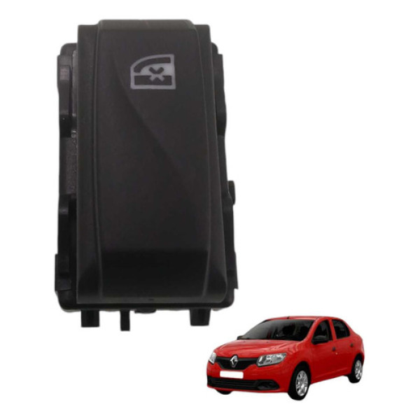 Botao Trava Vidro Renault Logan 2015 2018 1.0 3cc