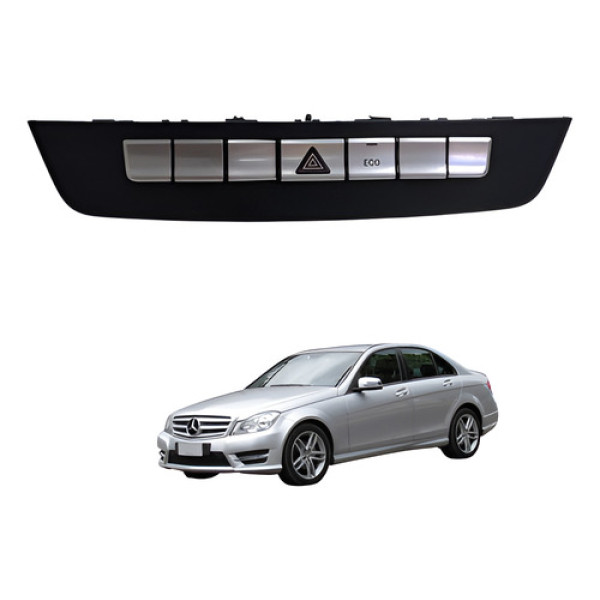 Comando Pisca Alerta Mercedes C180 1.6 Turbo 2014 Preto