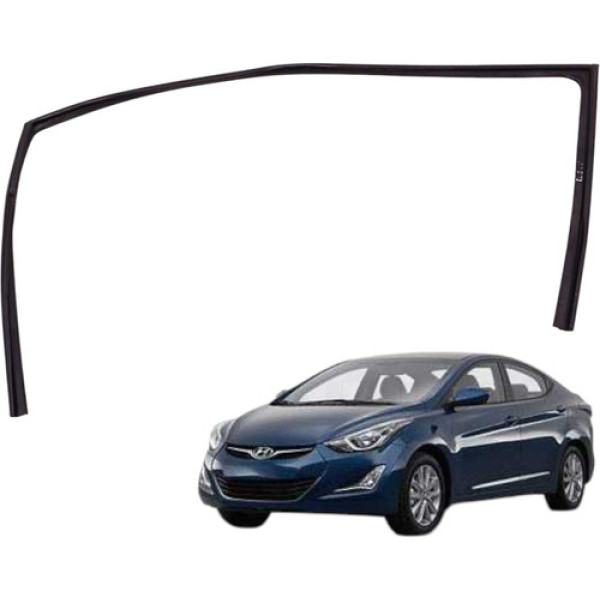 Canaleta Vidro Dianteiro Esquerdo Elantra 1.8 2012 2013 Preto
