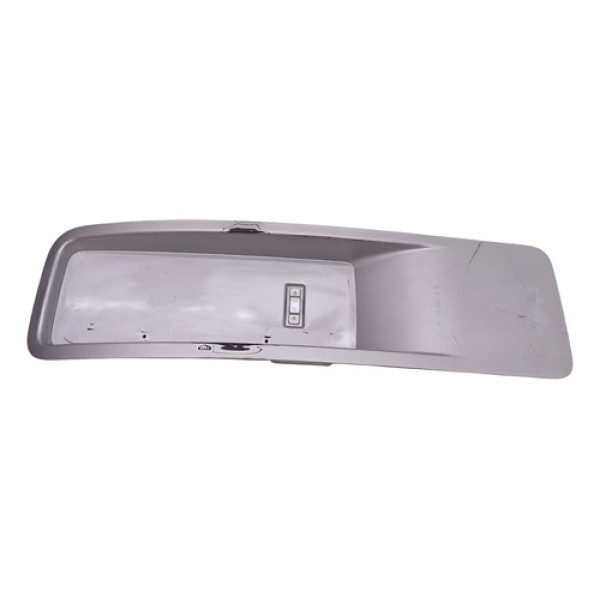 Moldura Suporte Placa Traseira Citroen Aircross 2015 2017 Cinza