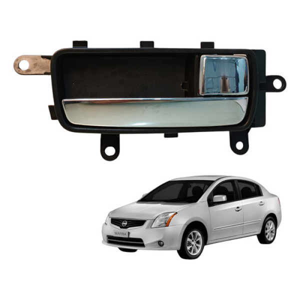 Maçaneta Interna Dianteira Direita Nissan Sentra 2011 2012 Cromado