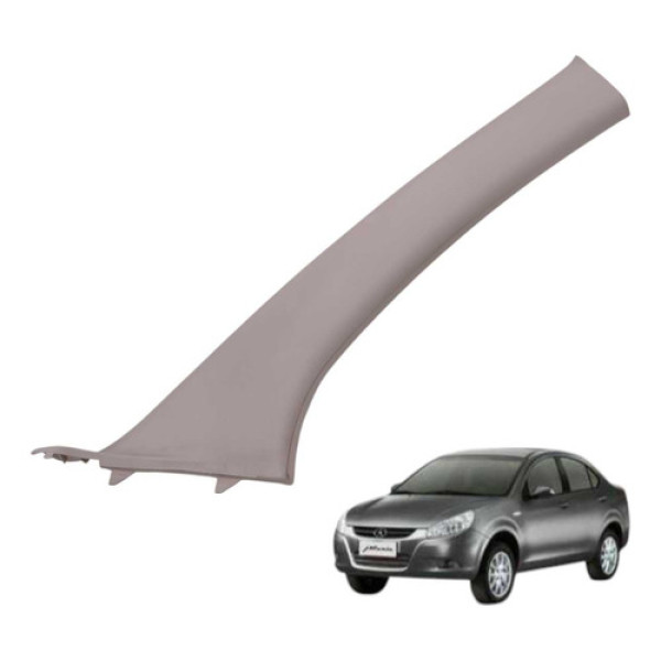 Moldura Direita Coluna Parabrisa Jac J3 Turin 1.4 2012 Cinza