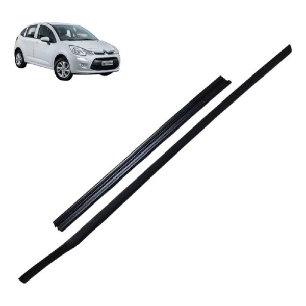 Par Pestana Porta Citroën C3 2014 2020 Traseira Esquerda Preto