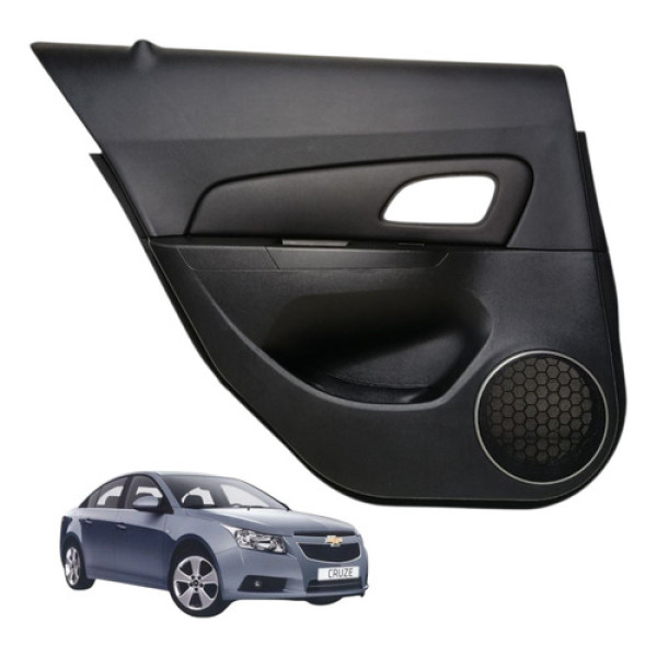Forro Painel Porta Traseiro Cruze Sedan 2012 2013 Esquerdo Preto