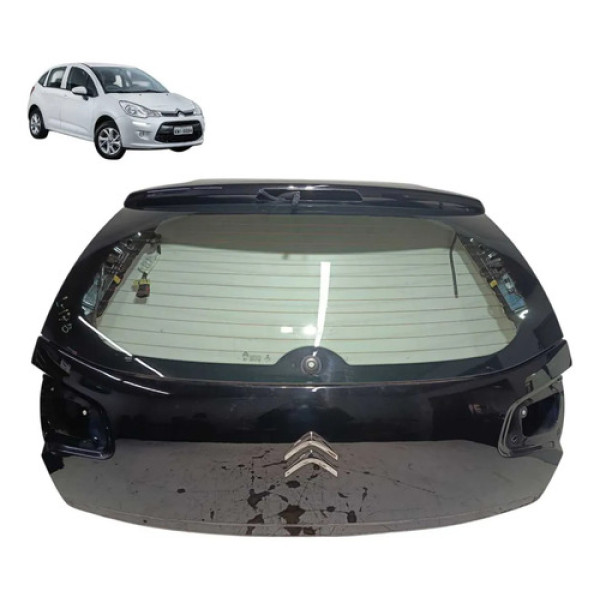 Tampa Traseira Citroën C3 2013 2014 2015 2016 2017 2018 2020 Preto