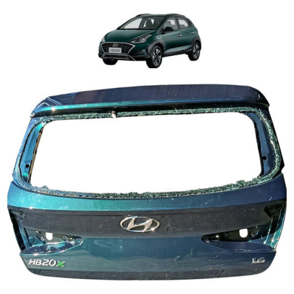 Tampa Traseira Hyundai Hb20 Hb20x 2020 2021 2022 Detalhe Verde