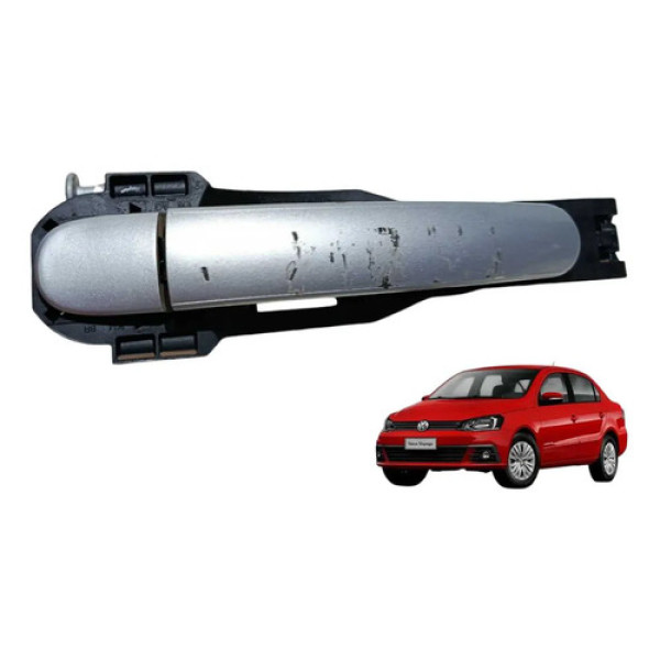 Maçaneta Externa Vw Gol Voyage 2010 2016 Traseira Direita Prateado Traseira
