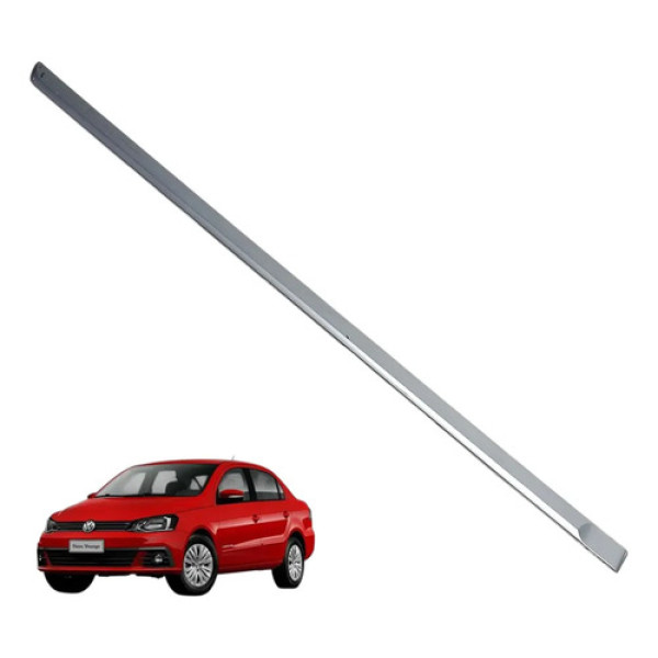 Friso Porta Volkswagen Gol Voyage 2017 2018 Traseira Direita Prateado