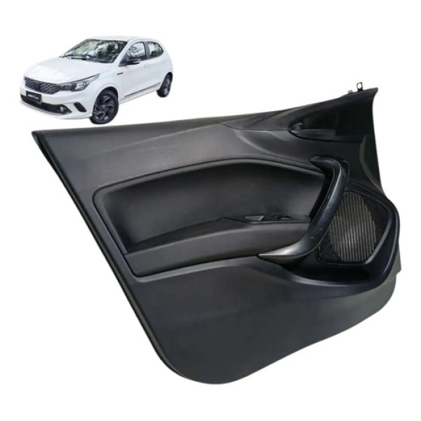Forro Porta Fiat Argo Cronos 2018 / 2025 Dianteira Esquerda Preto