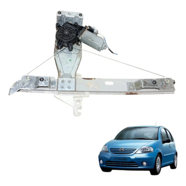 Máquina Vidro Citroën C3 2003 2004 2010 Traseira Direita