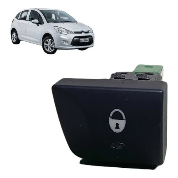 Botão Trava Destrava Porta Citroën C3 2012 2013 2014 2017