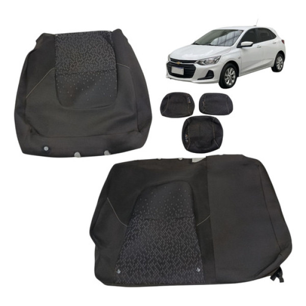 Capa Banco Incosto Traseiro Onix Hatch Lt 1.0 12v 2020 2021 Preto