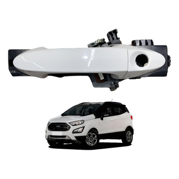 Maçaneta Externa Ecosport 2019 2020 2021 Dianteira Esquerda Branco Dianteira