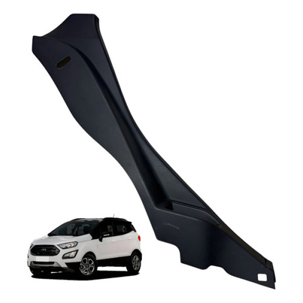 Acabamento Soleira Ford Ecosport 2020 2021 Traseira Esquerda Preto