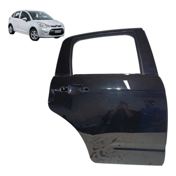 Porta Citroën C3 Tendance 2012 2013 2020 Traseira Direita Traseira Direita Preto