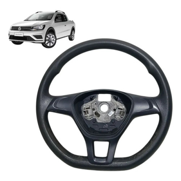 Volante Direção Volkswagen Saveiro Gol Voyage 2016 2017 2018 Preto