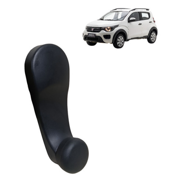 Manivela Manopla Vidro Janela Fiat Mobi 2018 2019 Preto