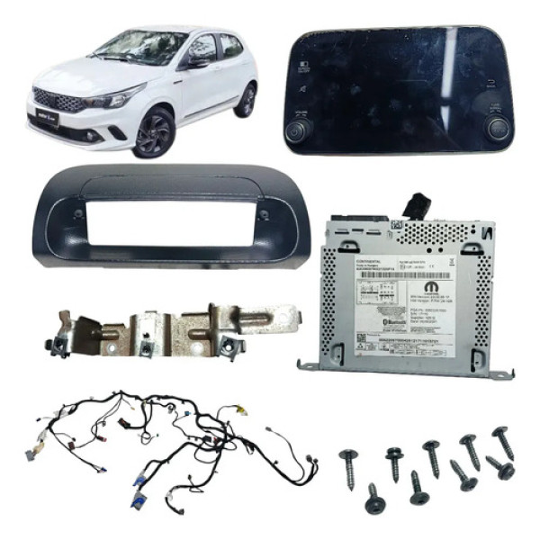 Kit Multimidia Completo Fiat Argo Drive 1.0 Firefly 2022 Preto