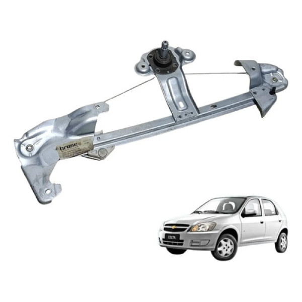 Máquina Vidro Manual Celta 2001 2002 2016 Traseira Esquerda