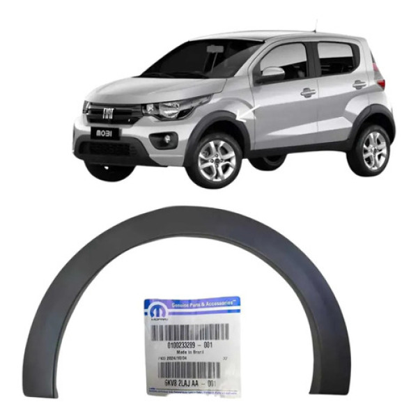 Moldura Paralama Fiat Mobi Dianteiro Lado Esquerdo Original Preto