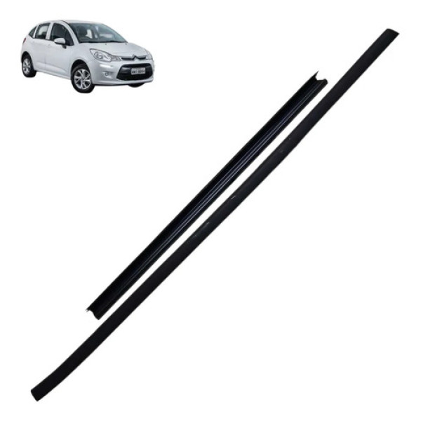 Par Pestana Porta Citroën C3 2014 2015 2020 Traseira Direita Preto