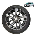Roda Avulsa Pneu Aro 17 5 Furos Gm Tracker Premier 2021 2023 Diamantada Cinza
