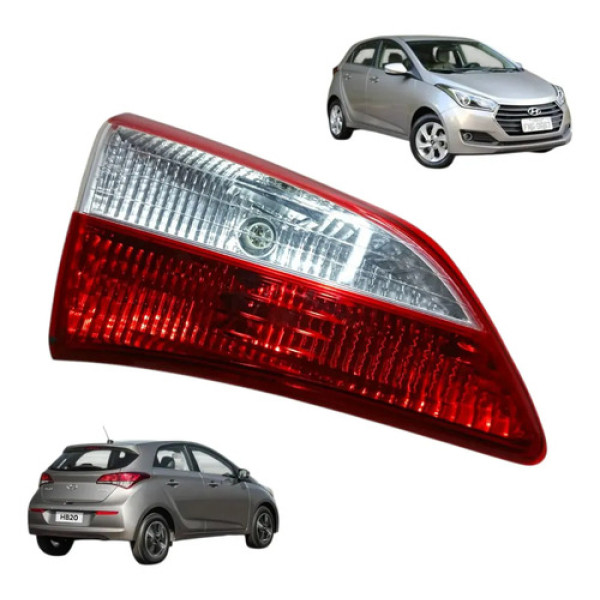 Lanterna Tampa Traseira Hb20 Hatch 2016 / 2019 Esquerda Esquerdo/motorista Vermelho