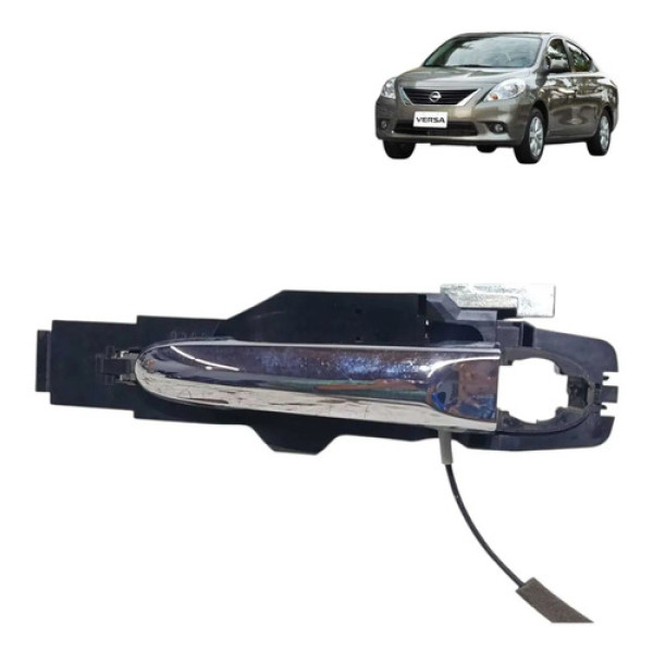 Maçaneta Externa Nissan Versa 2016 2018 Dianteira Esquerda Cromado Dianteira