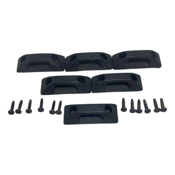 Kit Ganchos Traseiro Caçamba Saveiro G5 G6 G8 2015 2017 2021 Preto