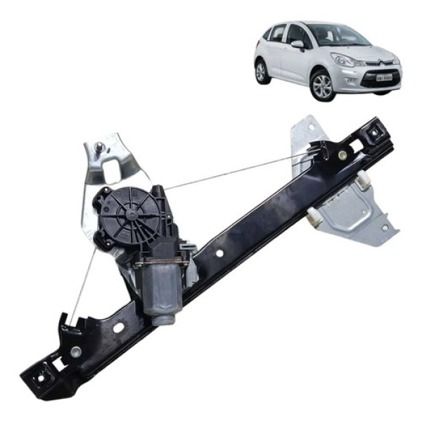 Máquina Vidro Citroën C3 2012 2013 2018 Traseira Direita